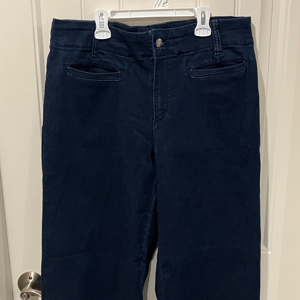 CLEO Jeans Wide Leg DARK DENIM Sz 14 LIKE NEW